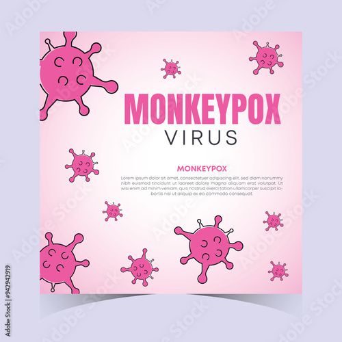 Monkeypox or mpox is a virus that infects humans through transmission from animals. web banner, header, and background cover for orthopoxvirus infectious zoonotic diseases