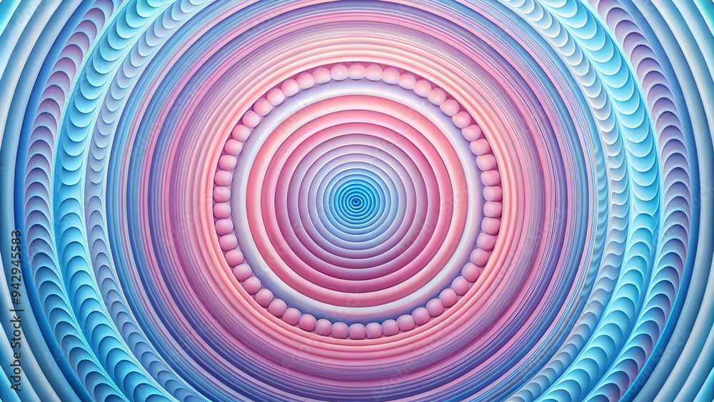 Naklejka premium Concentric Symphony: Pastel Dreams 