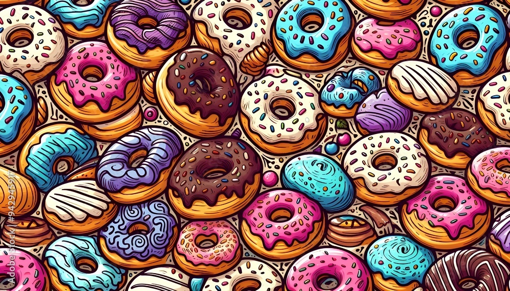 donut doodle art donut doodle art