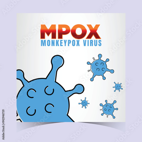 Monkeypox or mpox is a virus that infects humans through transmission from animals. web banner, header, and background cover for orthopoxvirus infectious zoonotic diseases
