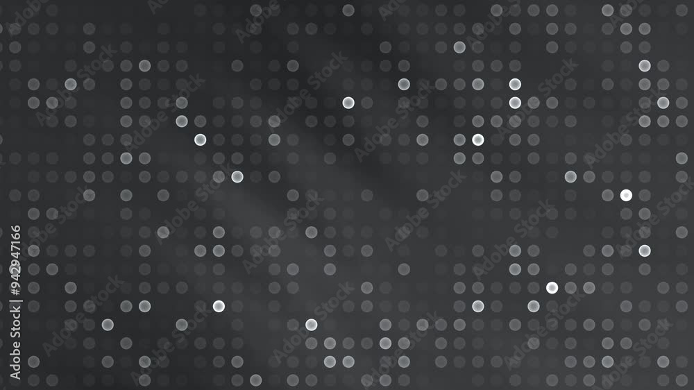 Dark Grey Dot Matrix Pattern Background Loop. Dark Grey Dot Matrix Pattern Background Loop.