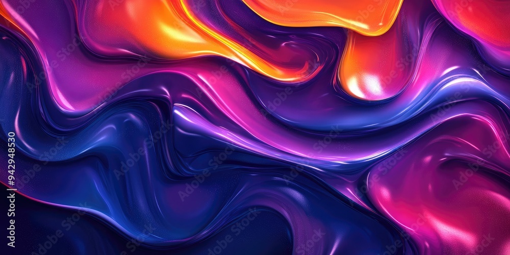 Obraz premium Abstract Liquid Waves in Vibrant Colors