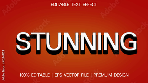 Stunning text  3d effect  
