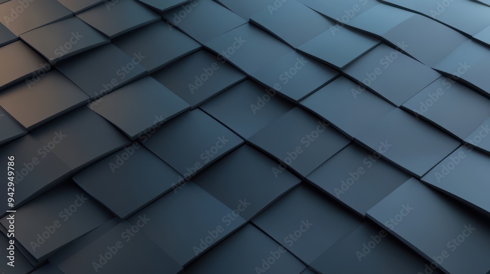 A black and white image of a roof with squares. The squares are all different sizes and are arranged in a way that creates a sense of depth and texture. The image has a modern A black and white image of a roof with squares. The squares are all different sizes and are arranged in a way that creates a sense of depth and texture. The image has a modern