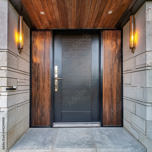 front door to modern home