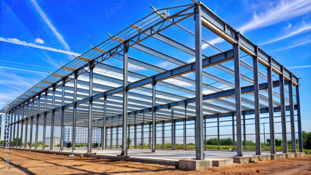 Strong and sturdy concept showcasing steel and strength, metallic, industrial, power, resilience, robust, durable, solid Strong and sturdy concept showcasing steel and strength, metallic, industrial, power, resilience, robust, durable, solid