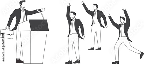 Leadership, Politics,Domination,Leadership,Authority,Speech, Businessmans