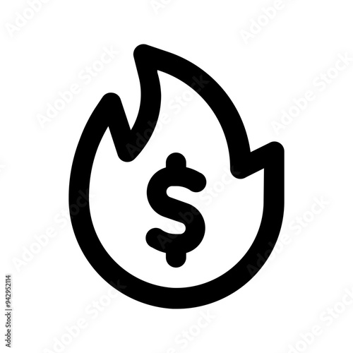 burning glyph icon