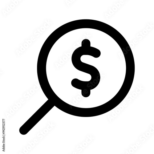 search money glyph icon