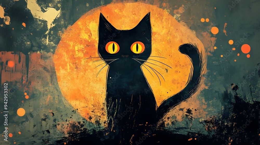 CAT ON HALLOWEEN CAT ON HALLOWEEN