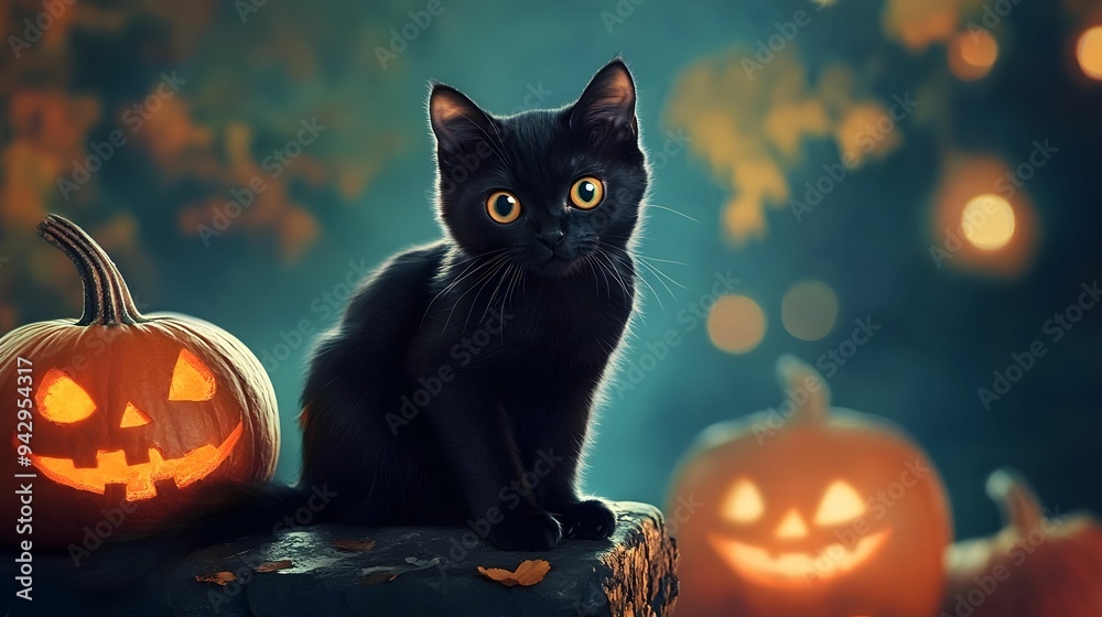 CAT ON HALLOWEEN CAT ON HALLOWEEN