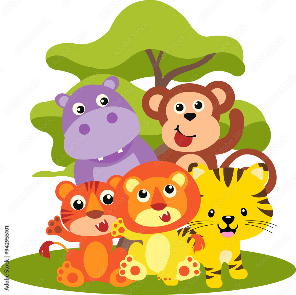 Group Of Wild Animals Group Of Wild Animals
