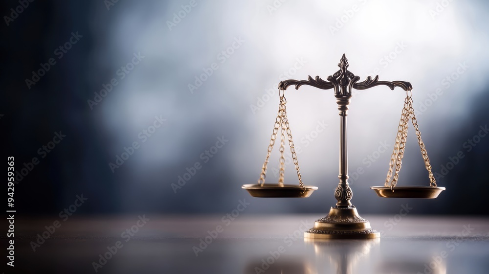 Justice scales balanced with equality on one side and morality on the other, symbolizing the pursuit of fairness and ethical standards Justice scales balanced with equality on one side and morality on the other, symbolizing the pursuit of fairness and ethical standards