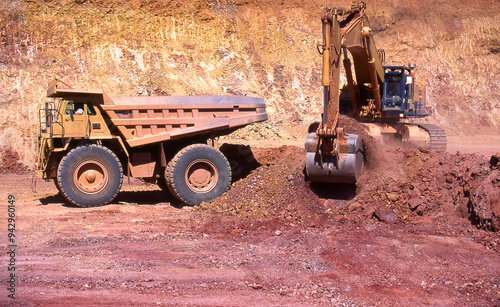 Open cut gold mine pit in the Northern Territory