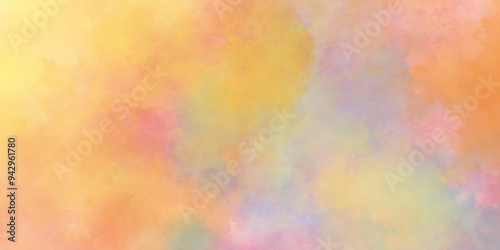 pastel watercolor paper textured illustration with splashes, Creative paint gradients multicolor watercolor background, splashes and stains for presentation and cover, Colorful and acrylic Rainbow.