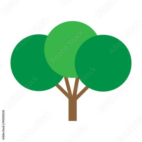 Tree icon vector. Plant illustration sign. Garden symbol or logo.