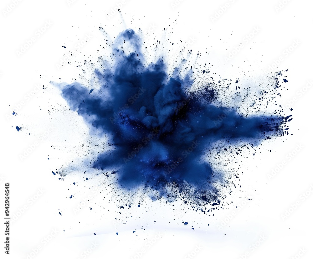 Realistic dust explosion on a white background Realistic dust explosion on a white background