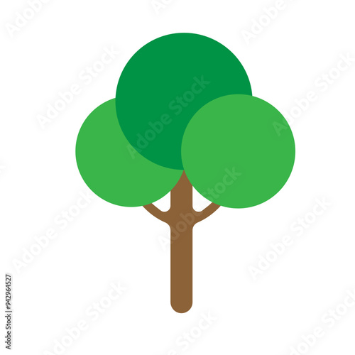 Tree icon vector. Plant illustration sign. Garden symbol or logo.