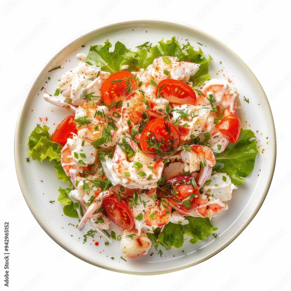 Succulent Crab Salad Presentation Succulent Crab Salad Presentation