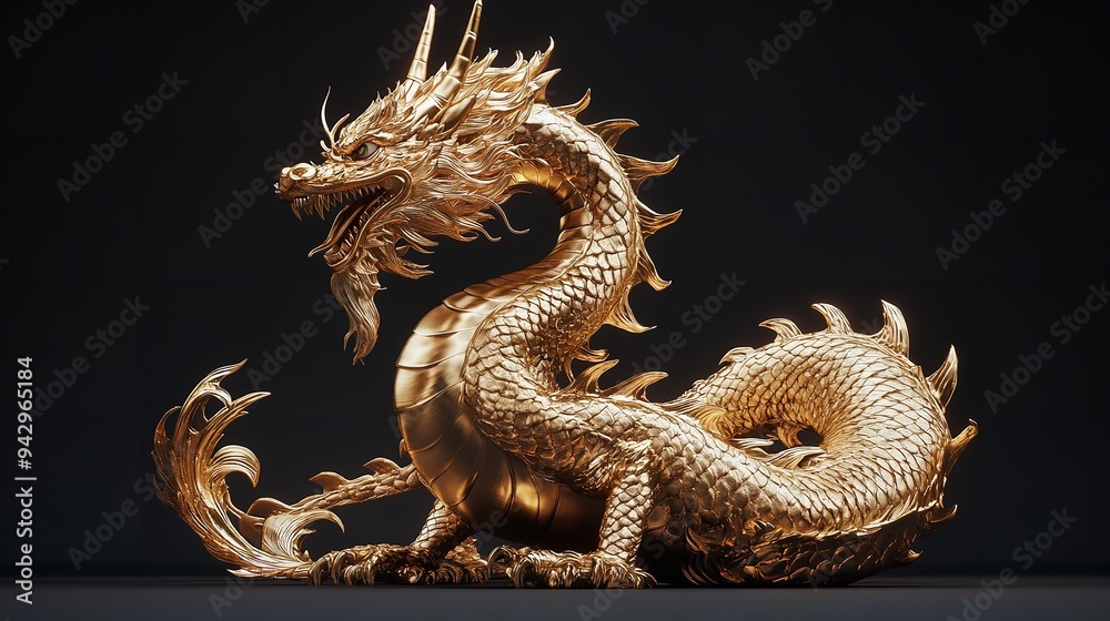 Obraz premium chinese dragon statue, chinese new year