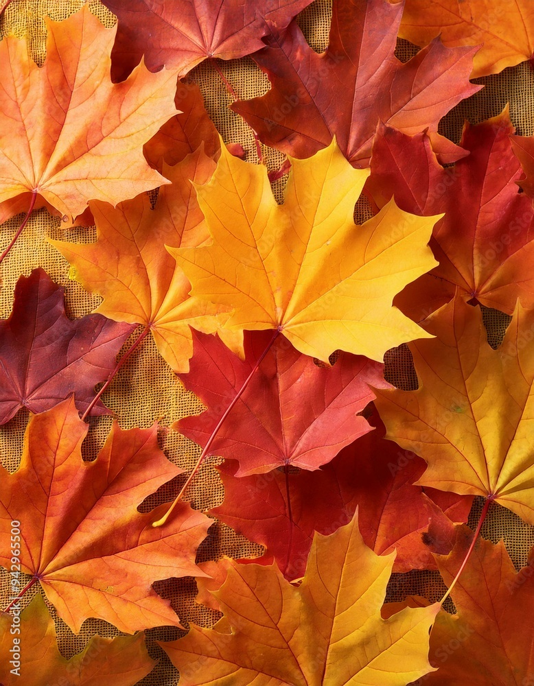 Golden Maple Leaves in Autumn: Perfect Fall Background Golden Maple Leaves in Autumn: Perfect Fall Background
