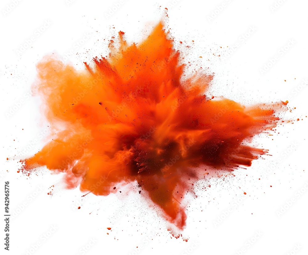 Realistic dust explosion on a white background Realistic dust explosion on a white background