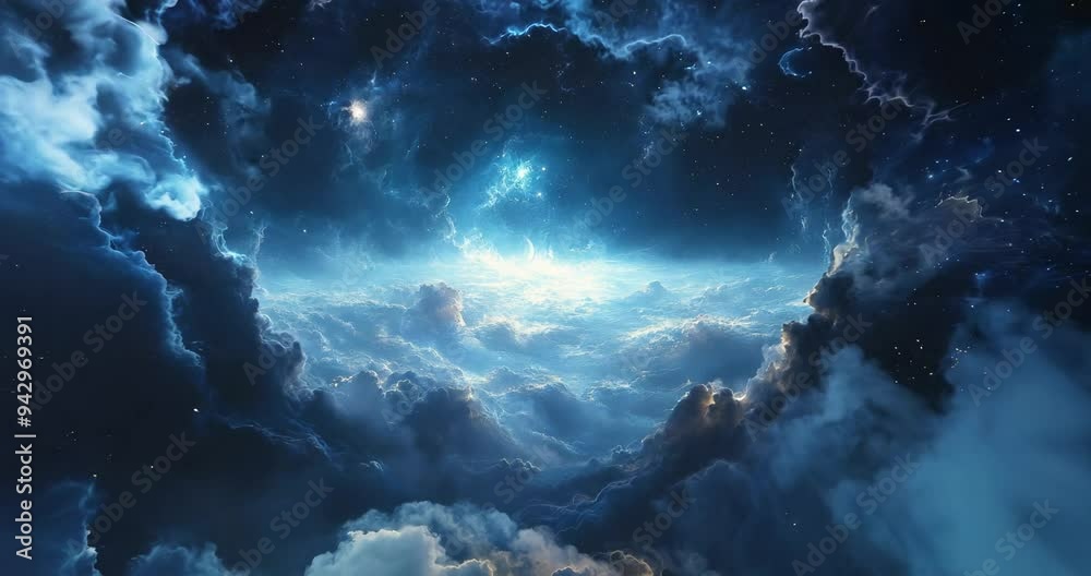 Surreal landscape of mountains and sky. Surreal landscape of mountains and sky.