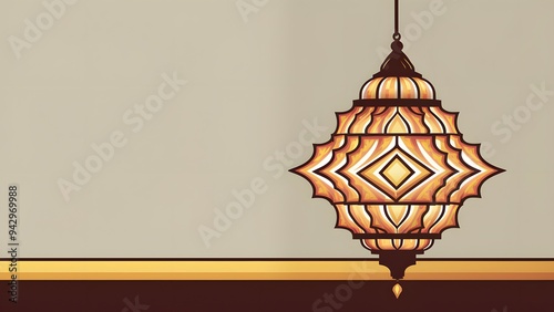 flat background with Islamic ornament