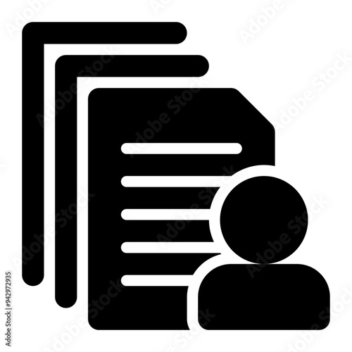 customer data, customer report, customer, data, customer profile, files solid or glyph icon