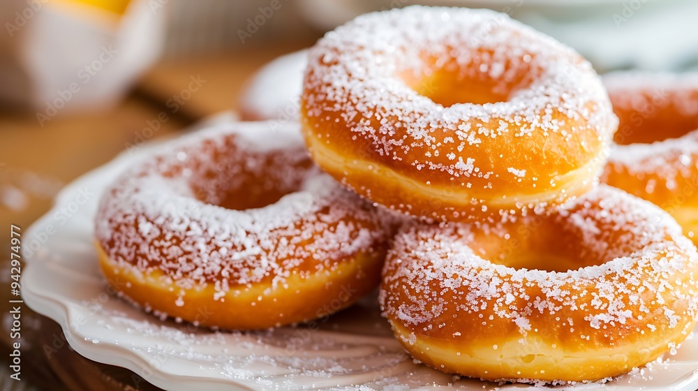 Traditional sugar donuts and the sima Traditional sugar donuts and the sima