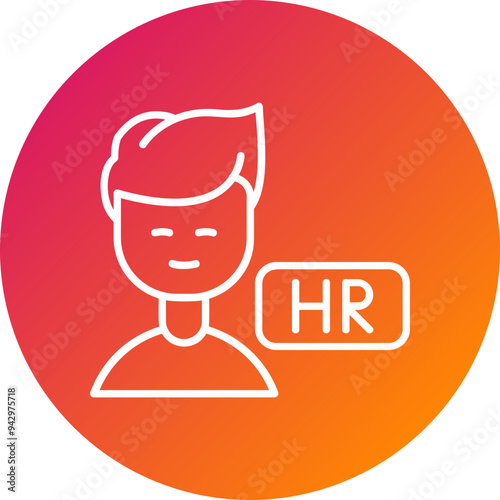 Hr Manager Vector Icon Design