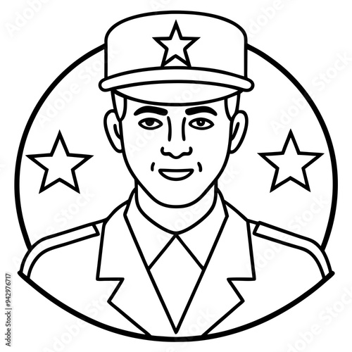 VeteransDay line art vector white background