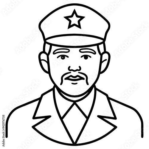 VeteransDay line art vector white background