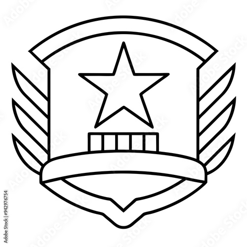 VeteransDay line art vector white background