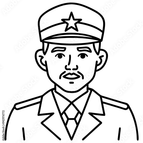 VeteransDay line art vector white background