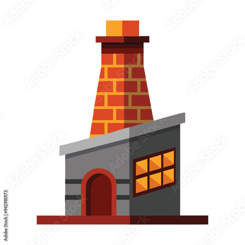 Illustration of chimney Isolated on white