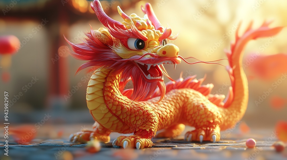 Naklejka premium Mystical Dragon