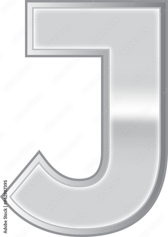 Silver Steel Alphabet Elegance Silver Steel Alphabet Elegance