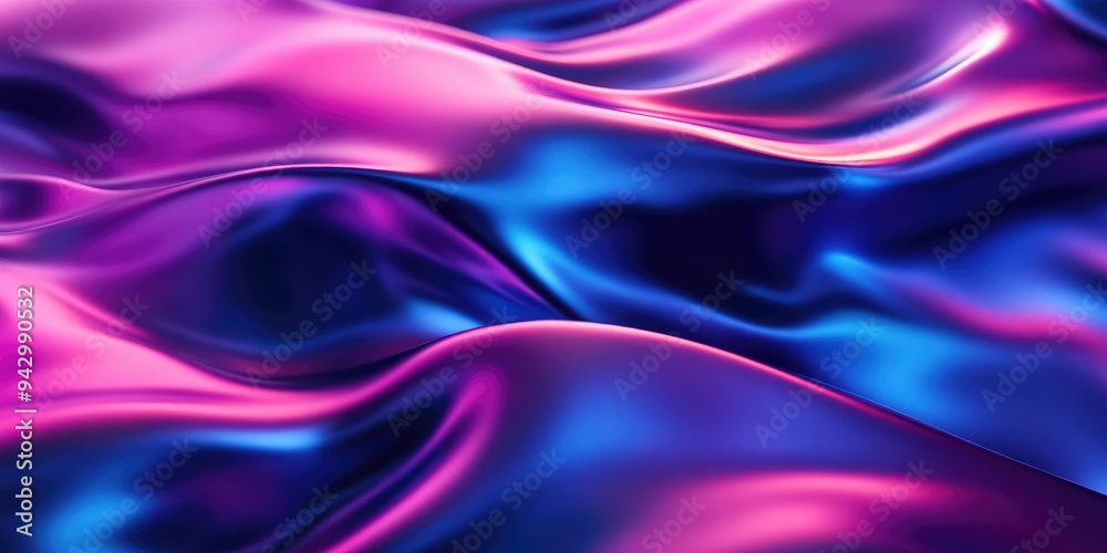 Obraz premium Abstract Purple and Blue Waves
