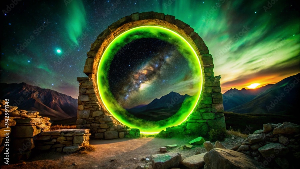 A circular stone gate, perfectly aligned with a cosmic eclipse in the ...