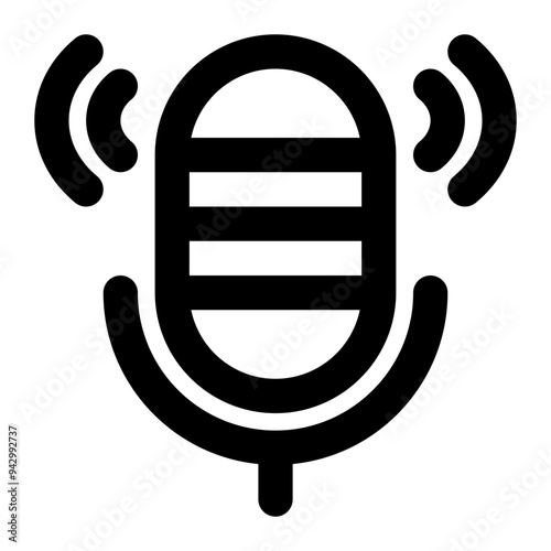 microphone, podcast, podcasting, broadcasting, condenser microphone outline icon