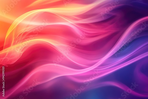 Wallpaper Mural Abstract color background. Gradient blend. Bright colored glow. Diffuse glare. Blurry highlights. Modern design template for web cover. Bitmap. Raster image , ai Torontodigital.ca