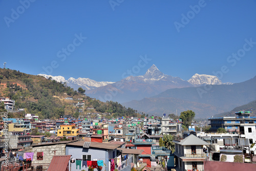 Sarangkot is the most famous landmark in Pokhara, Nepal photo