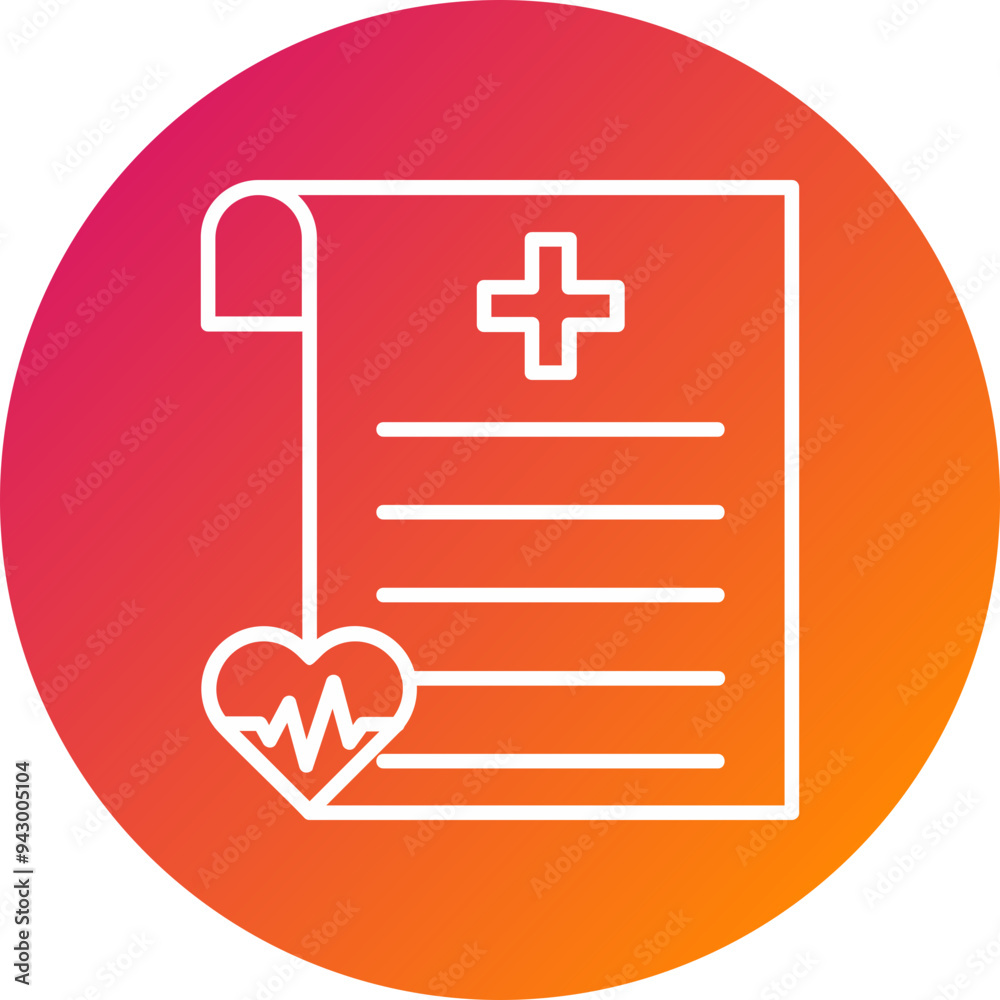 Obraz premium Health Graph Vector Icon Design