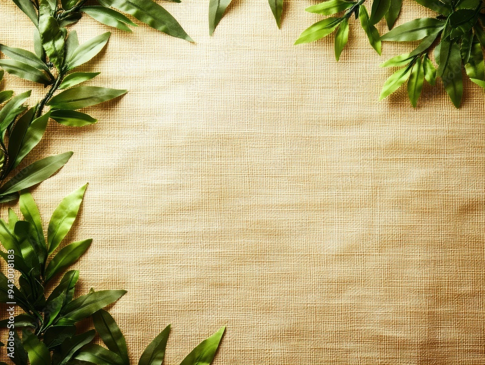 Sukkot celebration background with greenery and copy space for design Sukkot celebration background with greenery and copy space for design