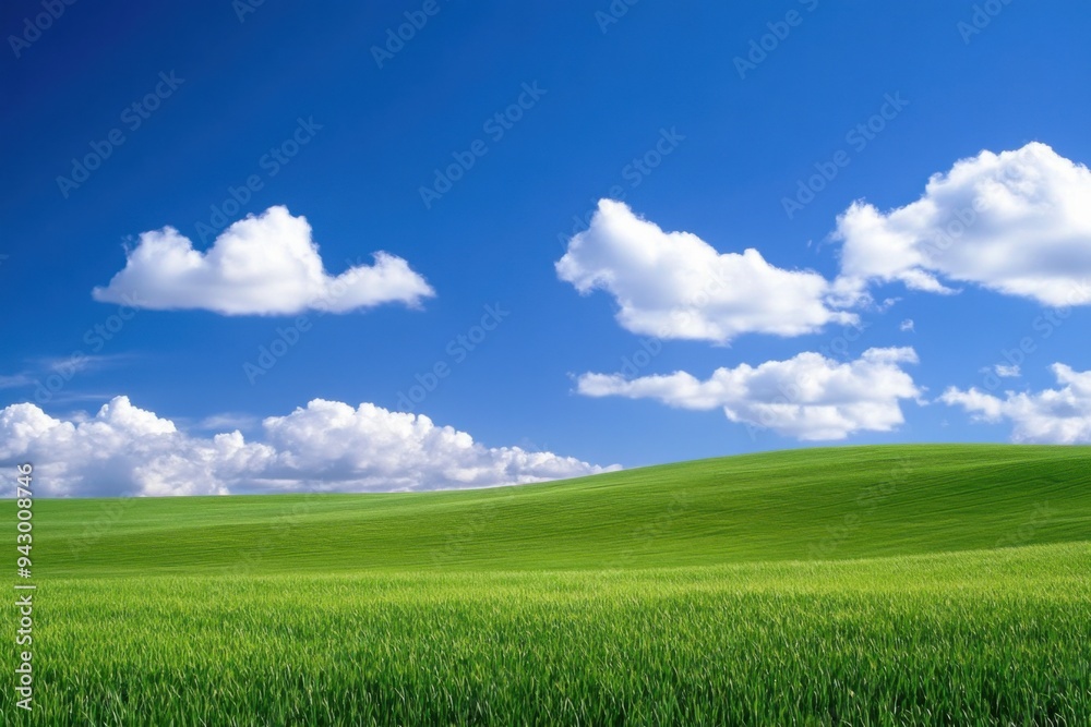 Vast Green Field under a Clear Blue Sky Vast Green Field under a Clear Blue Sky