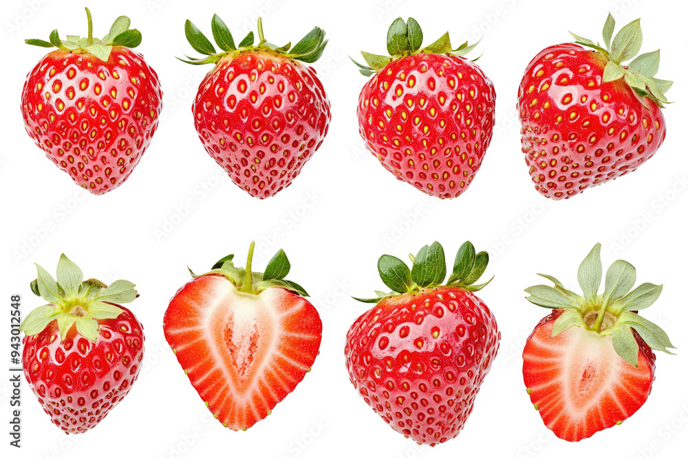 collection of fresh strawberries isolated on white or transparent png collection of fresh strawberries isolated on white or transparent png
