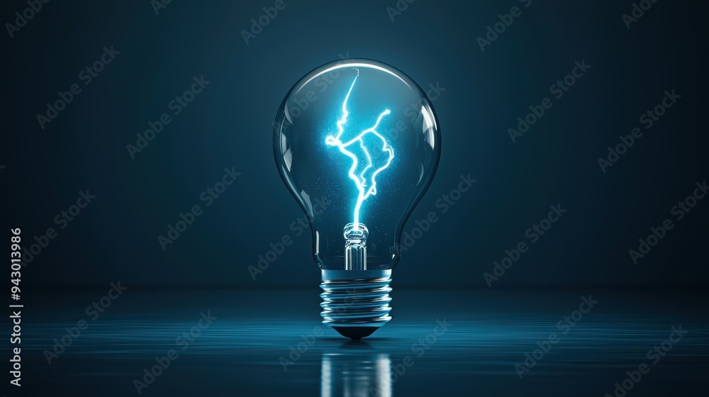 A glowing light bulb with electric arcs inside, symbolizing innovation and energy. image conveys sense of creativity and inspiration. A glowing light bulb with electric arcs inside, symbolizing innovation and energy. image conveys sense of creativity and inspiration.