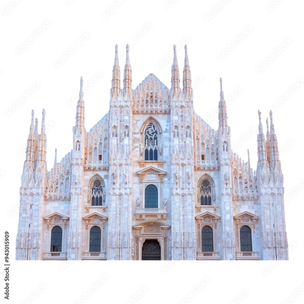 off white color cathedral model on white background off white color cathedral model on white background
