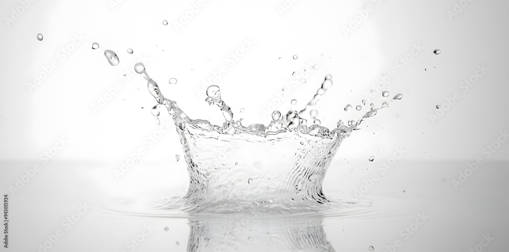 Realistic water splash isolated on white background Realistic water splash isolated on white background